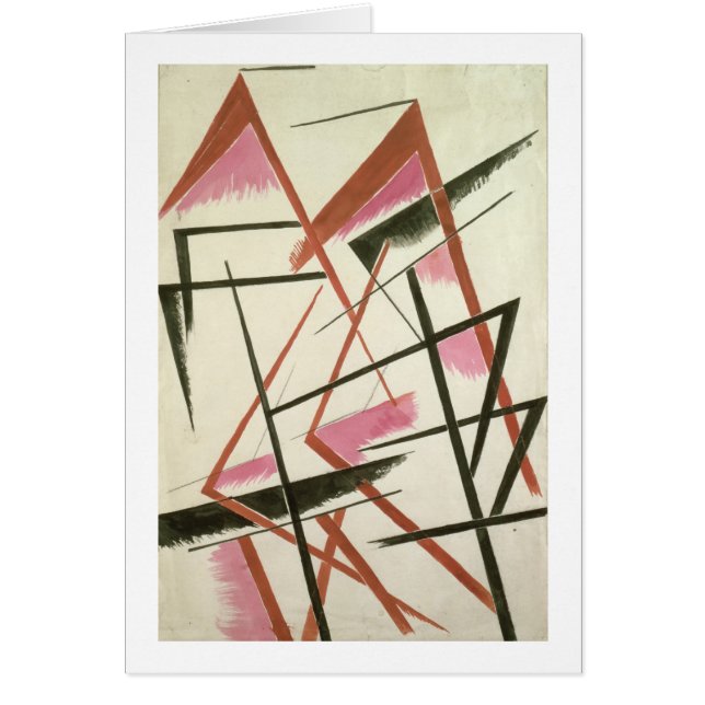 Lineaire constructie, c.1921 (gouache on paper) (Voorkant)