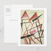 Lineaire constructie, c.1921 (gouache on paper) briefkaart (Voorkant / Achterkant)