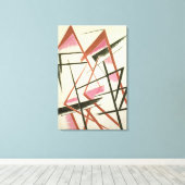 Lineaire constructie, c.1921 (gouache on paper) canvas afdruk (Insitu (Houten vloer))