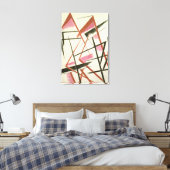 Lineaire constructie, c.1921 (gouache on paper) canvas afdruk (Insitu (Slaapkamer))