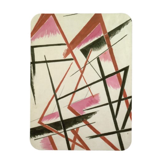 Lineaire constructie, c.1921 (gouache on paper) magneet (Verticaal)