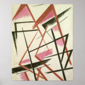 Lineaire constructie, c.1921 (gouache on paper) poster (Voorkant)