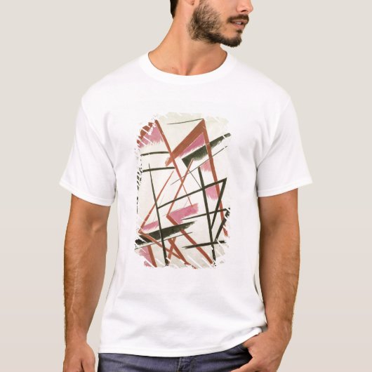 Lineaire constructie, c.1921 (gouache on paper) t-shirt (Voorkant)