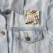Lineaire constructie, c.1921 (gouache on paper) vierkante button 5,1 cm (In situ)