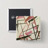 Lineaire constructie, c.1921 (gouache on paper) vierkante button 5,1 cm (Voorkant /achterkant)