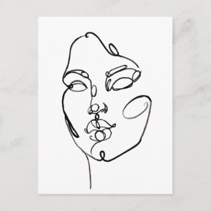 Lineaire denkers - Gezicht Briefkaart