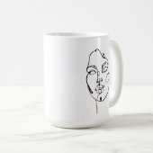Lineaire denkers - Gezicht Koffiemok (Voorkant rechts)