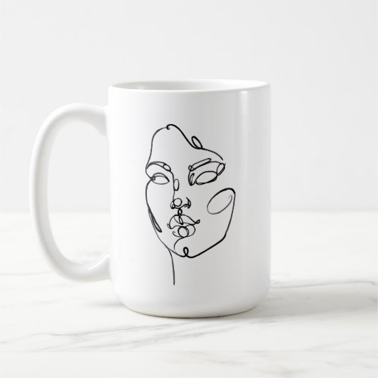 Lineaire denkers - Gezicht Koffiemok (Links)