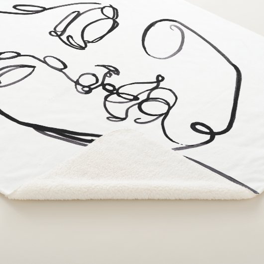 Lineaire denkers - Gezicht Sherpa Deken (3/4)