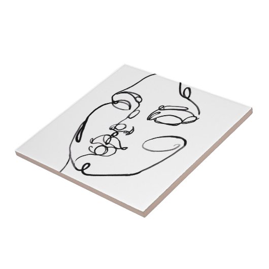 Lineaire denkers - Gezicht Tegeltje (Zijkant)