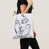 Lineaire denkers - Gezicht Tote Bag (Dichtbij)