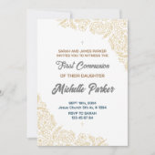 Lineaire elegante eerste communie uitnodiging (Voorkant)