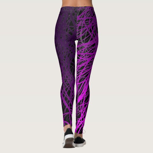 Lineaire explosie Paars - Leggings (Achterkant)