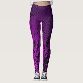 Lineaire explosie Paars - Leggings