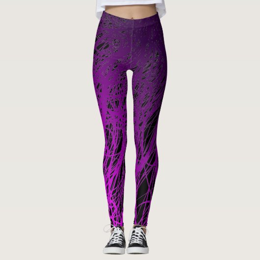 Lineaire explosie Paars - Leggings (Voorkant)
