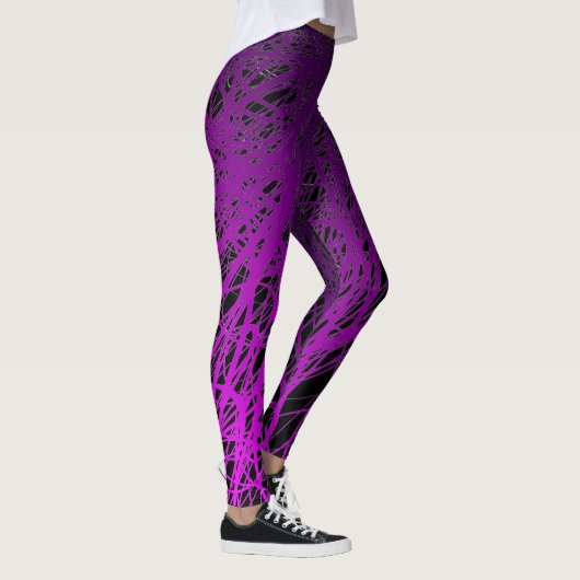 Lineaire explosie Paars - Leggings (Rechts)