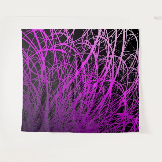 Lineaire Explosie Paarse - Tapestry Wandkleed (Voorkant (horizontaal))