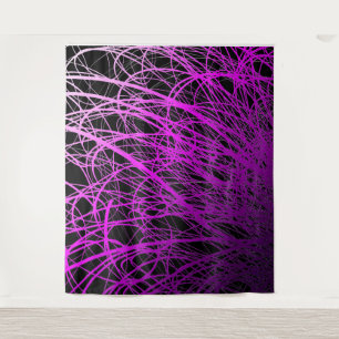 Lineaire Explosie Paarse - Tapestry Wandkleed