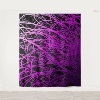 Lineaire Explosie Paarse - Tapestry Wandkleed