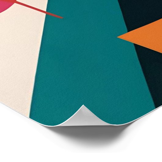 Lineaire flux: gedurfde Abstracte energie Poster (Hoek)