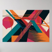 Lineaire flux: gedurfde Abstracte energie Poster (Voorkant)