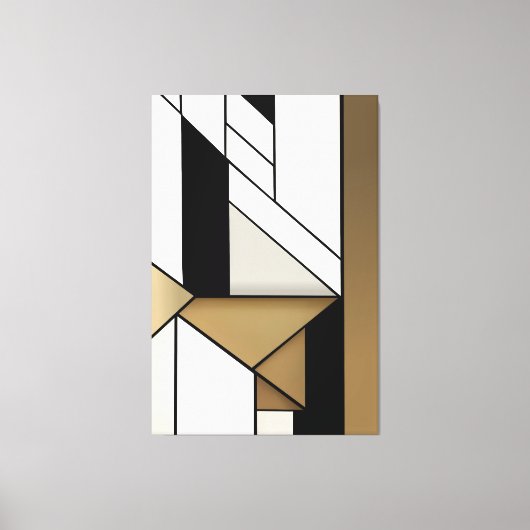 Lineaire Geometrie Canvas Afdruk (Voorkant)