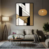 Lineaire Geometrie Canvas Afdruk