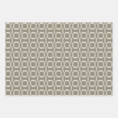 lineaire geometriellijn art zand bruin tapijt inpakpapier vel (Voorkant 3)