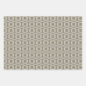 lineaire geometriellijn art zand bruin tapijt inpakpapier vel (Voorkant 2)