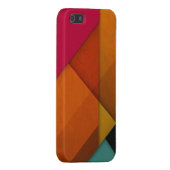 lineaire geometrische kleurrijke abstracte retrork iPhone hoesje (Achterkant Rechts)