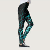 Lineaire golven blauw - Leggings (Rechts)