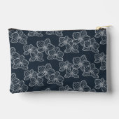 Lineaire Orchidee | Bloemendesign Donkerblauw Etui (Achterkant)