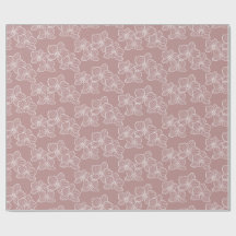 Lineaire Orchidee | Elegante Bloemige Stof Roze