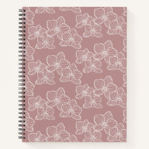 Lineaire Orchidee | Elegante Botanische Stof Roze