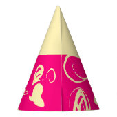 Lineaire patronen en spikkelontwerp Pet Partij Feesthoedjes (Achterkant)