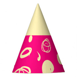 Lineaire patronen en spikkelontwerp Pet Partij Feesthoedjes