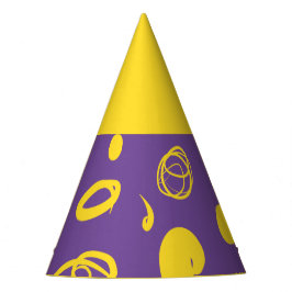 Lineaire patronen en spikkelontwerp Pet Partij Feesthoedjes