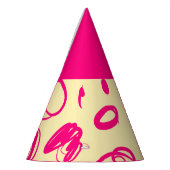 Lineaire patronen en spikkelontwerp Pet Partij Feesthoedjes (Links)