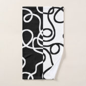 Lineaire Persuasion I: Abstract Zwart & Wit Bad Handdoek (Handdoek)