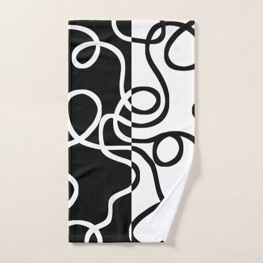 Lineaire Persuasion I: Abstract Zwart & Wit Bad Handdoek (Handdoek)