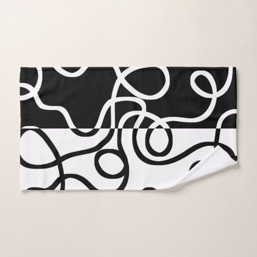 Lineaire Persuasion I: Abstract Zwart & Wit Bad Handdoek (Handdoek)