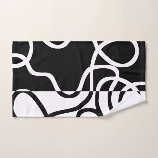 Lineaire Persuasion I: Abstract Zwart & Wit Bad Handdoek (Handdoek)