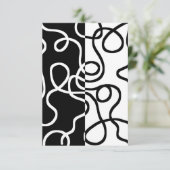 Lineaire Persuasion I: Abstract Zwart & Wit Kaart (Staand voorkant)