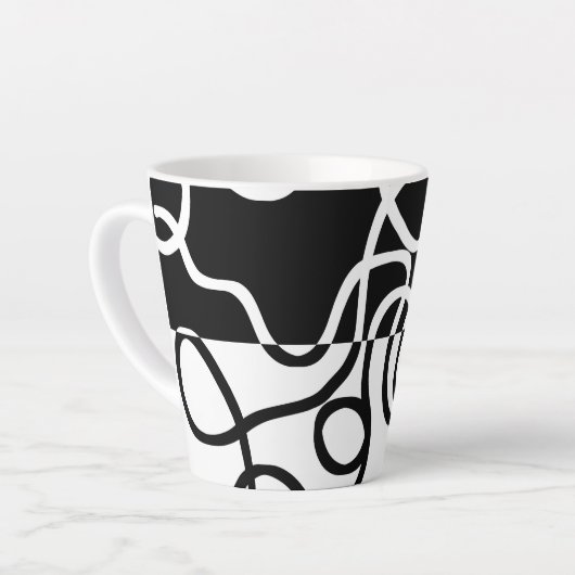Lineaire Persuasion I: Abstract Zwart & Wit Latte Mok (Linkerhoek)