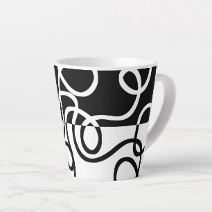 Lineaire Persuasion I: Abstract Zwart & Wit Latte Mok