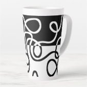 Lineaire Persuasion I: Abstract Zwart & Wit Latte Mok (Rechterhoek)