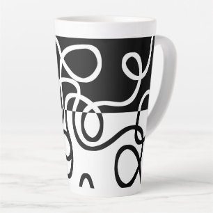 Lineaire Persuasion I: Abstract Zwart & Wit Latte Mok