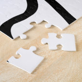 Lineaire Persuasion I: Abstract Zwart & Wit Legpuzzel (Zijkant)