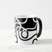 Lineaire Persuasion I: Abstract Zwart & Wit Magische Mok (Voorkant rechts)