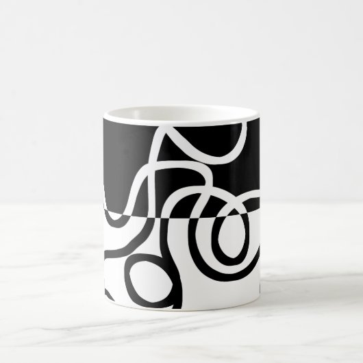 Lineaire Persuasion I: Abstract Zwart & Wit Magische Mok (Center)